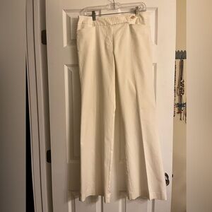 Trina Turk Cream Wide-Leg Trousers